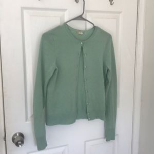mint green cashmere j crew sweater
